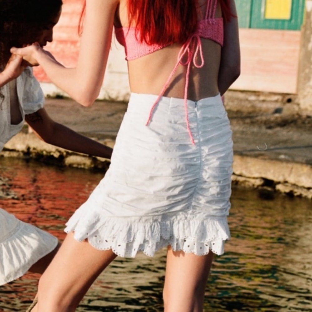 White zara skirt